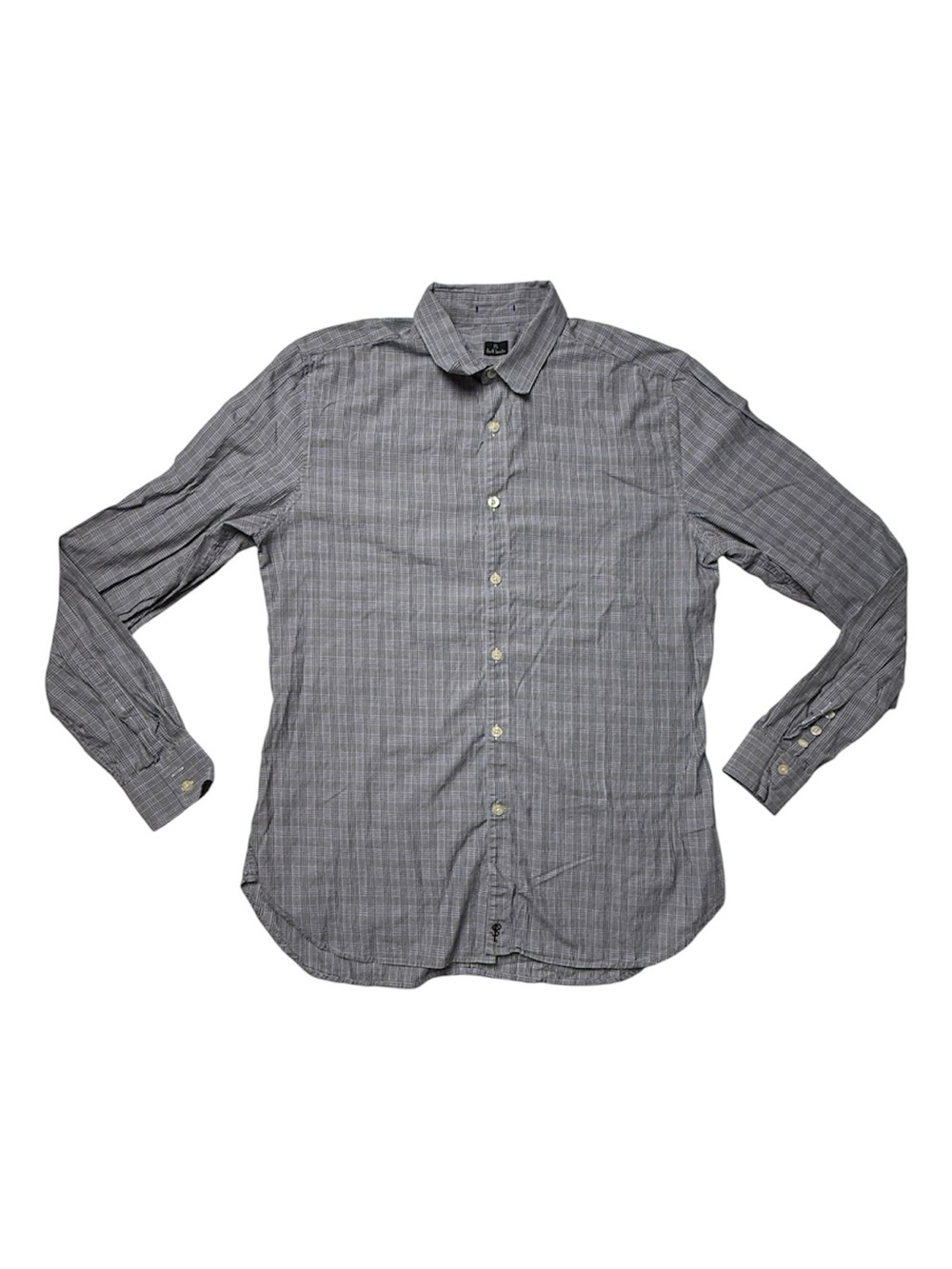 Paul Smith Men's Black & Purple  Striped Button-Up Shirt